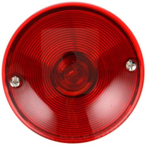 Truck-Lite 80 Series 1 Bulb Red/White Round Incandescent Stop/Turn/Tail Light 12V with Black Bracket Mount - 80461R