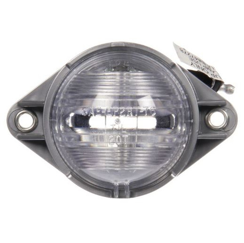 Truck-Lite 20 Series 1 Bulb Clear Round Incandescent Utility Light 12V with Silver Bracket Mount - 20308