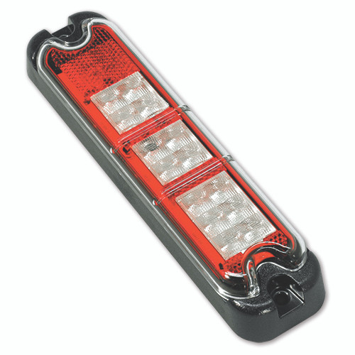JW Speaker Model 281 2 in. x 9 in. Rectangular LED Stop, Tail, Turn and Backup Light 48V without Flasher - 0339011