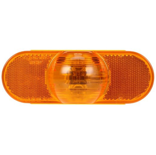 Truck-Lite 1 Bulb Yellow Oval Incandescent Side Turn Signal Light Kit 12V with Black Grommet Mount - 69002Y