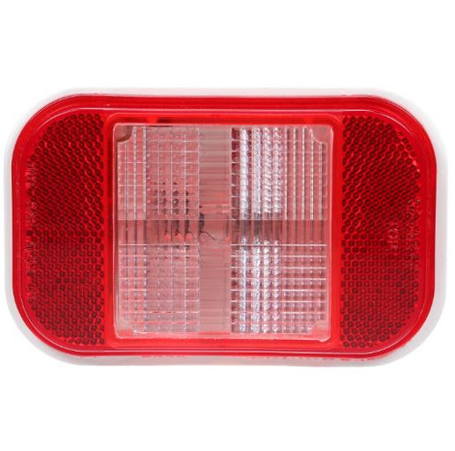 Truck-Lite 45 Series 1 Bulb Clear Rectangular Reflectorized Incandescent Back-Up Light Kit 12V - Pallet of 250 - 45024-P