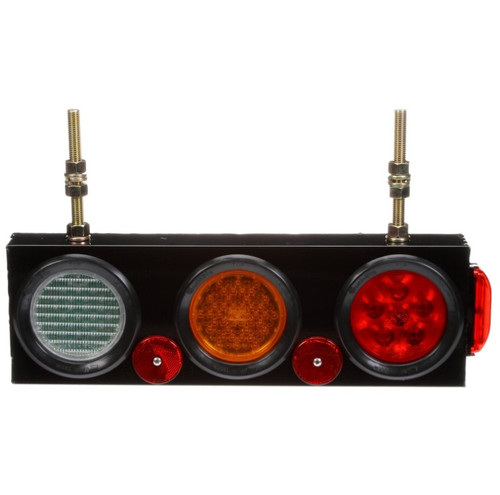 Truck-Lite Super 44 Black PVC Right Hand Side LED Back-Up and Stop/Tail/Turn Signal Light Module 12V with Side Marker - 44808