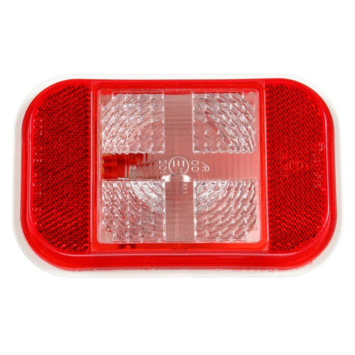 Truck-Lite Super 45 1 Bulb Clear Rectangular Incandescent Reflectorized Back-Up Light 12V with PL-2 - 45204