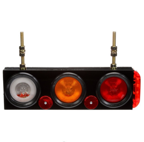 Truck-Lite 40 Series Right Hand Side Incandescent Back-Up and Stop/Tail/Turn Signal Light Module 12V with Side Marker and Black PVC Mount - 40790