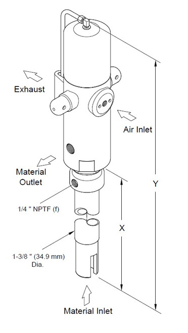 Alemite Grease Pump with Built-In Return to Reservoir 50:1 with 50kg Container Size - 339359-B1