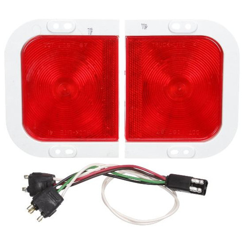  Truck-Lite 41 Series Right Hand Side 1 Bulb Red Rectangular Incandescent Stop/Turn/Tail Light Kit 12V - 41006R