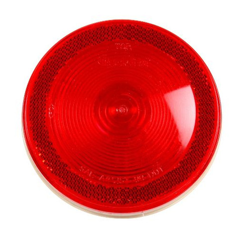 Truck-Lite 40 Economy 1 Bulb Red Round Reflectorized Incandescent Stop/Turn/Tail Light 12V - 40285R