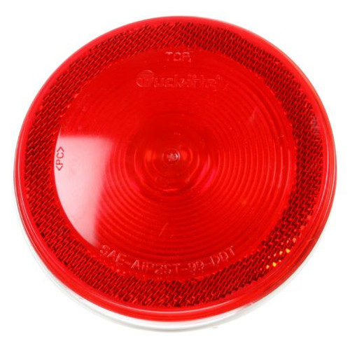 Truck-Lite 40 Series 1 Bulb Red Round Incandescent Reflectorized Stop/Turn/Tail Light 12V - Bulk Pkg - 40215R3