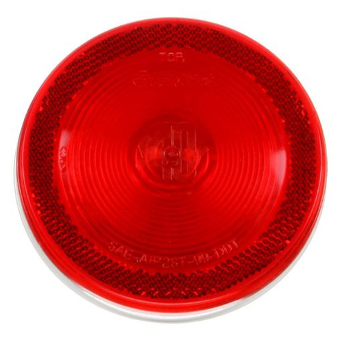 Truck-Lite Super 40 Series 1 Bulb Red Round Reflectorized Incandescent Stop/Turn/Tail Light 12V - Bulk Pkg - 40248R3