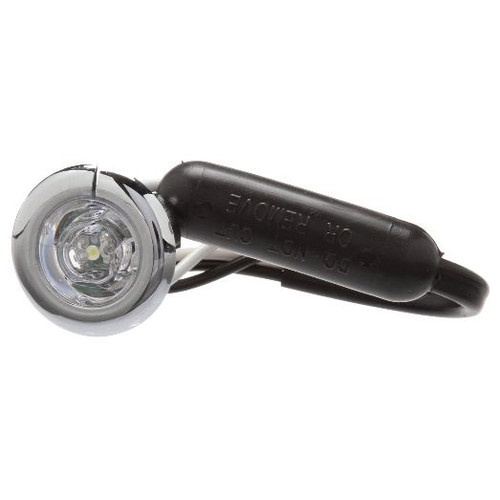  Truck-Lite 33 Series 1 Diode Clear Round LED Auxiliary Light Kit 12V with Chrome Flange Mount - 33067C