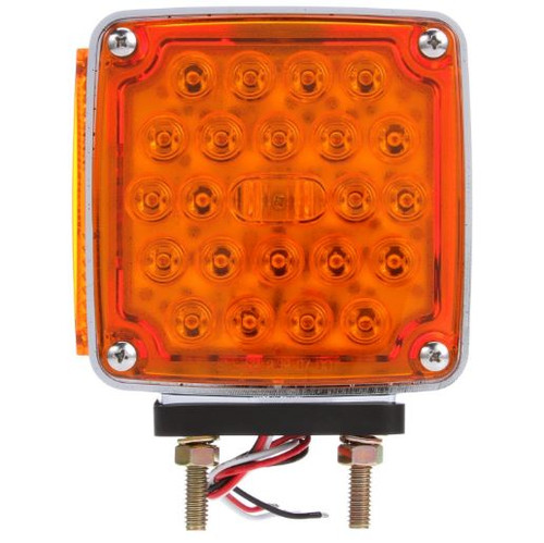 Signal-Stat 24 Diode Red/Yellow Square LED RH Dual Face Pedestal Light 12V - Bulk Pkg - 2758-3 by Truck-Lite