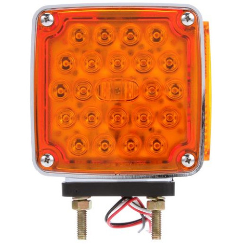 Signal-Stat 24 Diode Red/Yellow Square LED LH Dual Face Pedestal Light 12V - Bulk Pkg - 2759-3 by Truck-Lite