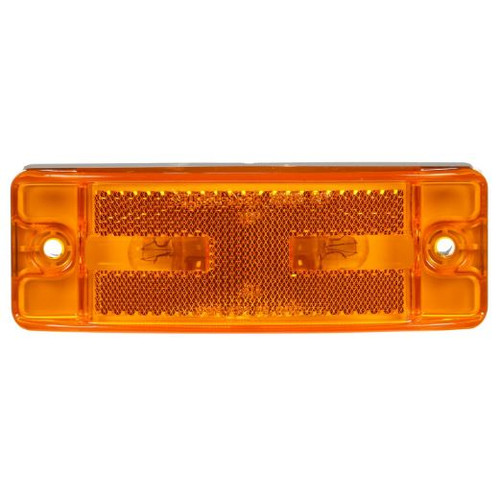 Truck-Lite 21 Series 2 Bulb Yellow Rectangular Reflectorized Incandescent Marker Clearance Light 12V- 29203Y