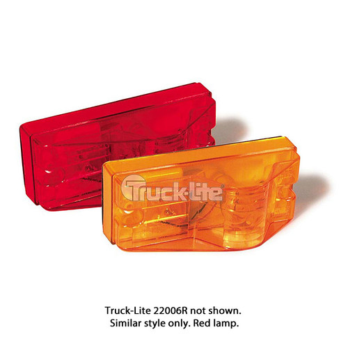 Truck-Lite 22 Series Side Turn Rectangular Lamp w/ Gasket, Red - 22006R