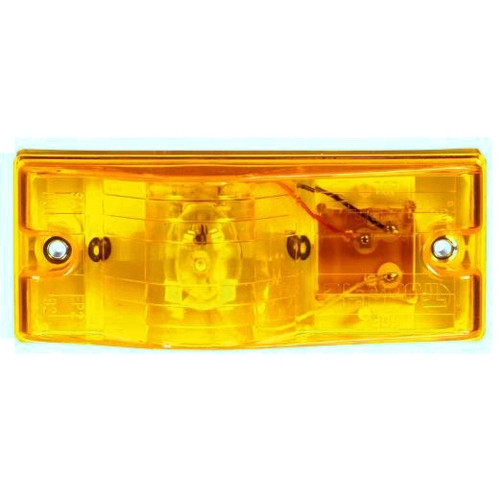 Truck-Lite 22 Series 1 Bulb Yellow Rectangular Side Turn Signal Light 12V with Gasket- Bulk Pkg - 22006Y3