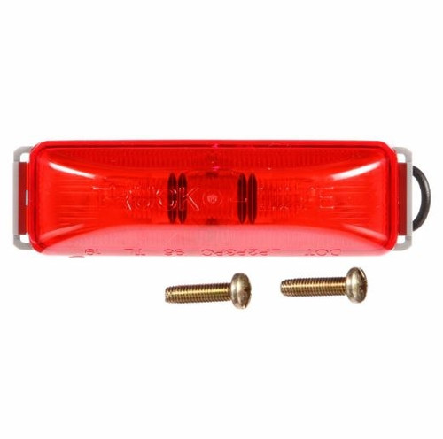 Truck-Lite 19 Series 2 Bulb Red Rectangular Incandescent Marker Clearance Light Kit 12V - Bulk Pkg - 19002R3