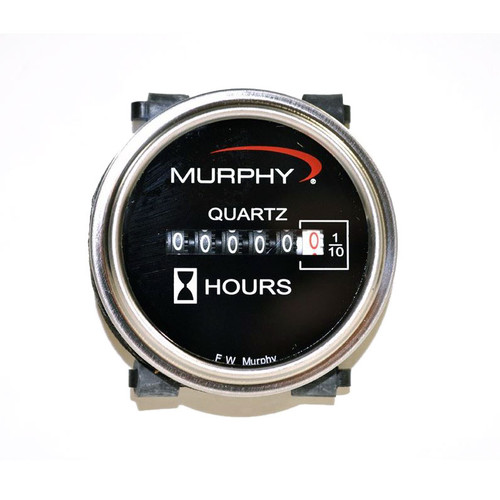 Murphy TM Series 6-Digits Hourmeter with SAE Bright Stainless Steel Bezel 12-24V - TM4594