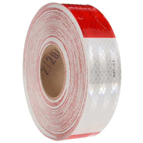 Truck-Lite Red/White 2 in. X 150 ft. Kiss Cut Reflective Tape Roll - 98146