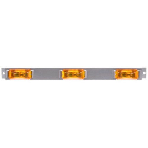 Truck-Lite 15 Series 3 Lights 6 in. Centers Yellow Rectangular LED Identification Bar Light Kit 12V - 15050Y