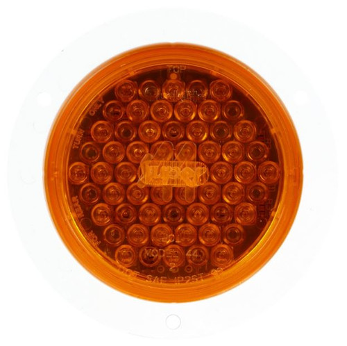 Truck-Lite Super 44 Yellow Round 42 Diode LED Rear Turn Signal Light 12V with White Flange - 44231Y