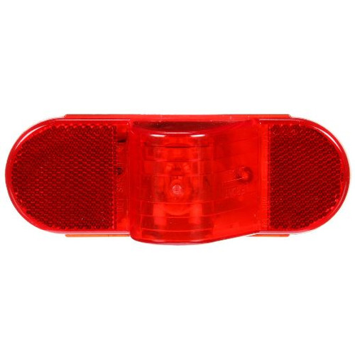 Truck-Lite 60 Series Reflectorized 1 Bulb Red Oval Horizontal Mount Incandescent Marker Clearance Light 12V - 60215R