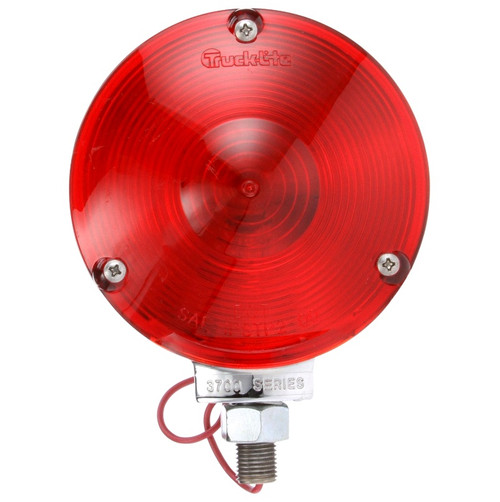 Signal-Stat 1 Bulb 1 Wire 1 Stud Single Red Round Face Incandescent Stripped End Pedestal Light - 3711 by Truck-Lite