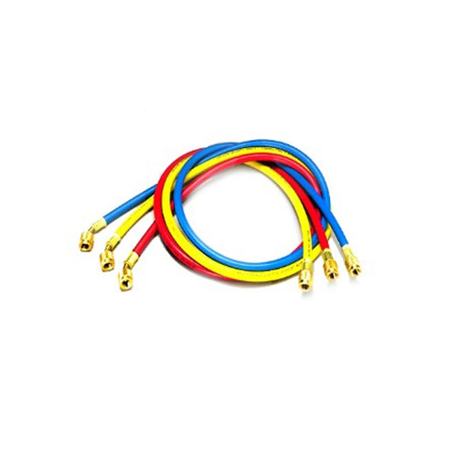 Yellow Jacket 3-Pak HAV-60 Plus II 1/4 in. RYB Charging Hoses 60 in. with Double Barrier Protection and HAV Standard Fitting - 21985