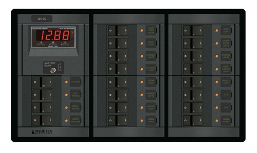 Blue Sea Systems Power Distribution Panel 12 Volt DC Main Plus 19 Positions - 1221