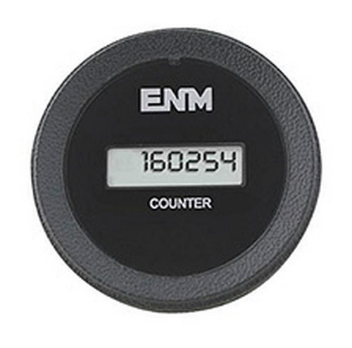 ENM LCD EEPROM Memory Counter 4.5 to 60V DC with Reset Option and No Holes - Round Case - C44A65C