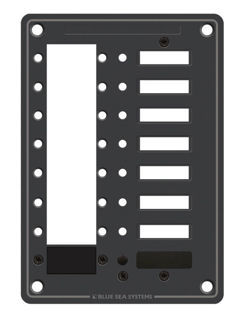 Blue Sea Systems C-Series Toggle Circuit Breaker Mounting Panel with 8 Positions - 8087