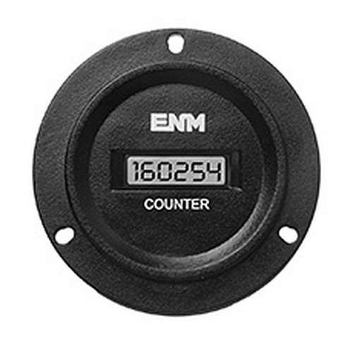 ENM LCD EEPROM Memory Counter 4.5 to 60V DC with Non Reset Option and 3 Holes - Round Case - C44B65B