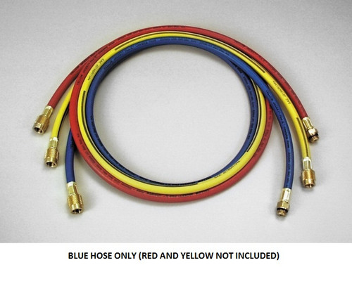 Yellow Jacket 96 in. Auto Manifold Hose 1/2 in. Female Acme x 14mm Male - Blue - 27296 Yellow Jacket 96 in. Auto Manifold Hose 1/2 in. Female Acme x 14mm Male - Blue - 27296