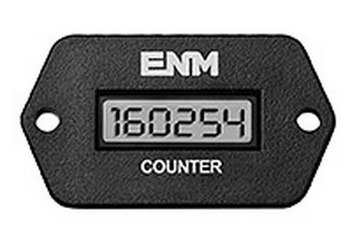 ENM LCD EEPROM Memory Counter 4.5 to 60V DC with Reset Option and 2 Holes - Rectangular Case - C44G65C