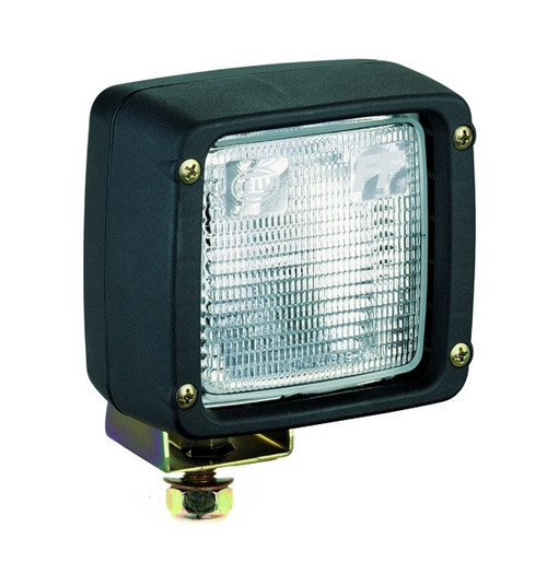 Hella Ultra Beam Halogen Work Light 24V with AMP Connection and Stud Bracket - Close Range - H15506081