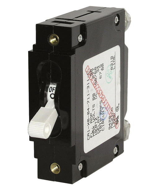 Blue Sea Systems Single Pole C-Series White Toggle Circuit Breaker 30A - 7355