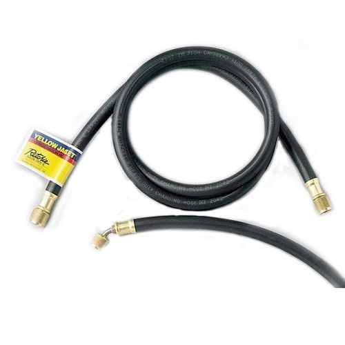 Yellow Jacket PLUS II Heavy Duty Combination Charging/Vacuum Hose C-96 in. Black 1/2 in. x 1/2 in. - 15896