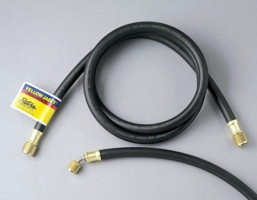 Yellow Jacket PLUS II Heavy Duty Combination Charging/Vacuum Hose 25 ft. C-300 Black 1/2 in. x 1/2 in. - 15925