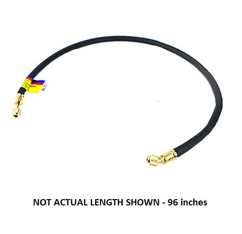 Yellow Jacket PLUS II 3/8 in. Heavy Duty Combination Charging/Vacuum Hose 96 in. BCSA-96 1/4 in. Straight x 1/4 in. 45 Degree - 20296