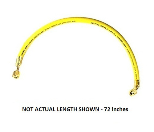 Yellow Jacket PLUS II B 3/8 in. Charging Hose 72 in. BSA-72 1/4 in. Straight x 1/4 in. 45 Degree - Yellow - 20472