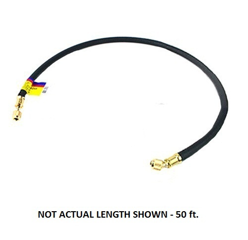 Yellow Jacket PLUS II 3/8 in. Heavy Duty Combination Charging/Vacuum Hose 50 ft. BCSA-600 1/4 in. Straight x 1/4 in. 45 Degree - 20350