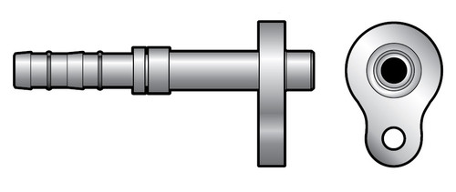 Aeroquip E-Z Clip Straight Pad with 180 Degree - 8 to 10 Pad Fitting - Red Dot 70R85201 - RD-5-11537-1P