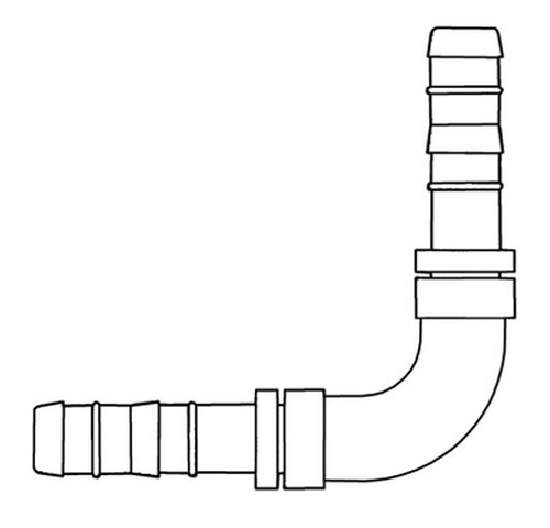 MEI EZ-Clip Splicer 90 Degree Elbow No. 10 Hose Fitting - 4468EZ