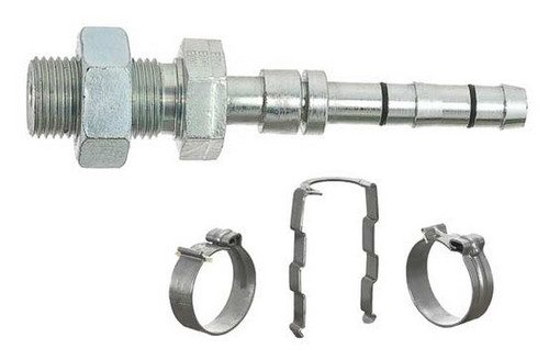 MEI EZ-Clip Male Insert O-Ring Straight Bulkhead No. 6 Hose Fitting - 4447EZ