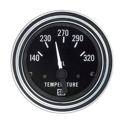 Stewart Warner Oil Temperature Gauge 140-320 F Electric Chrome Bezel - 82308
