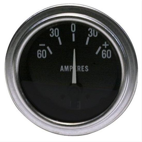 Stewart Warner Ammeter 60 Amp Deluxe Chrome Bezel - 82311