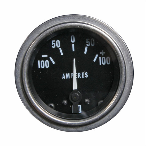 Stewart Warner Ammeter 100 Amp Deluxe Chrome Bezel - 82313