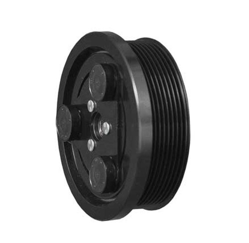 Seltec TM21 8 Grooves A/C Clutch 12V with 2 Wires and 49mm Gauge Line - Splined Shaft - MEI 5106B