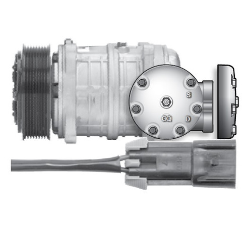 QUE Compressor Model QP16HD 12V Poly 8 R134a with GQ Head Style - 75R81642Q / RD-5-12535-0P by Red Dot