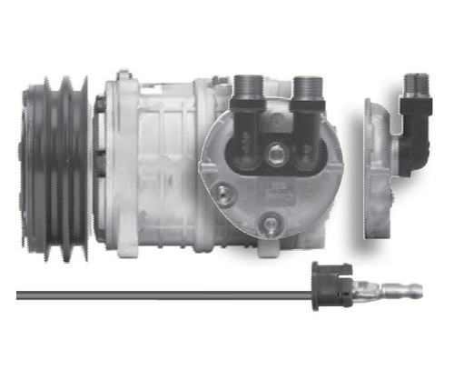 QUE Compressor Model QP15HD 12V 2Gr R134a with D Head Style - 75R85732Q / RD-5-10428-1P by Red Dot QUE Compressor Model QP15HD 12V 2Gr R134a with D Head Style - 75R85732Q / RD-5-10428-1P by Red Dot