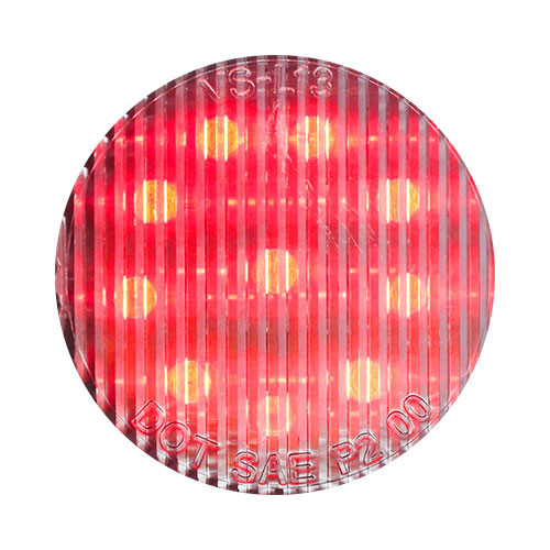 Heavy Duty Lighting 2 in. 10 LED Red Round Clearance Marker Light with Clear Lens - HD20010RC